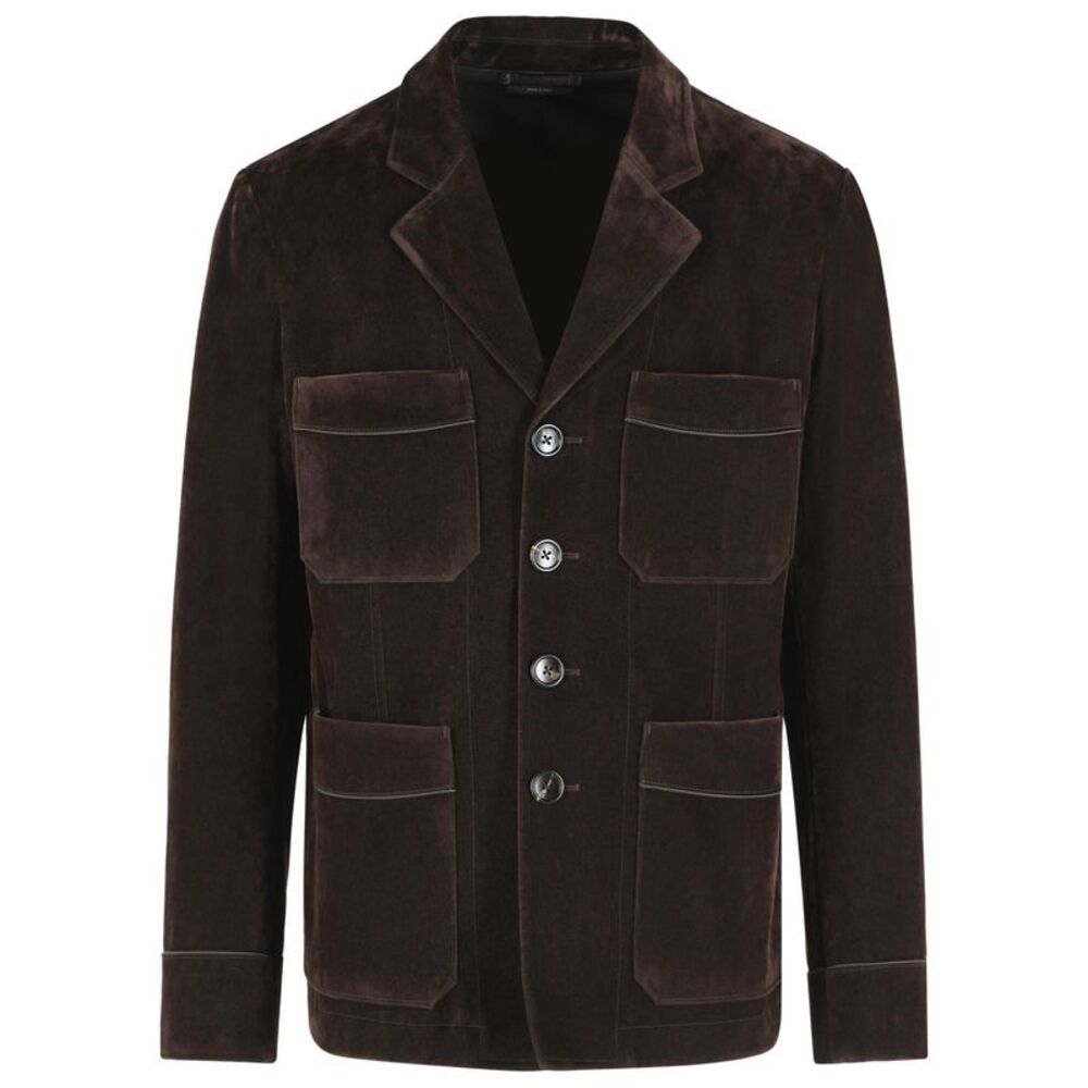 Tom Ford Blazer In Brown Cotton Blend Men
